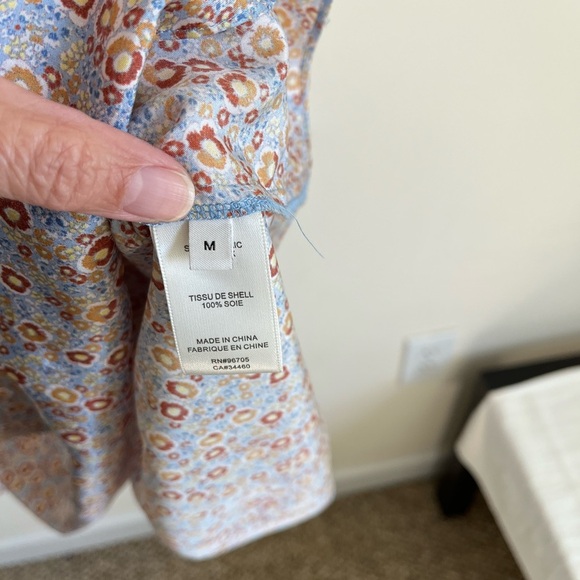 Rebecca Taylor Violet Fleur Silk Mini Dress Blue Combo size Med - Picture 8 of 16